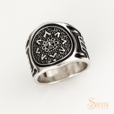 Sterling Silver Aztec Calendar Ring Sterling Silver Aztec Calendar Ring
